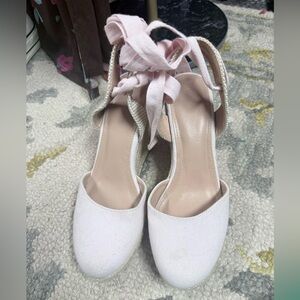 Pink Women's Espadrille Wedge Sandals